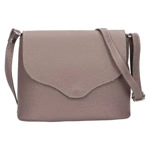 Dámska kožená crossbody kabelka Italia Alice - šedá