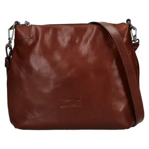 Dámska kožená crossbody kabelka Marta Ponti Lenna - koňak