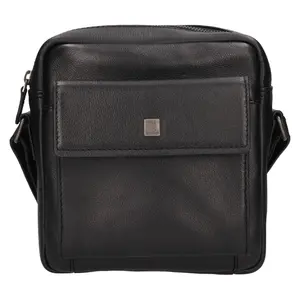 Pánska kožená taška na doklady Dakar Deresk - čierna