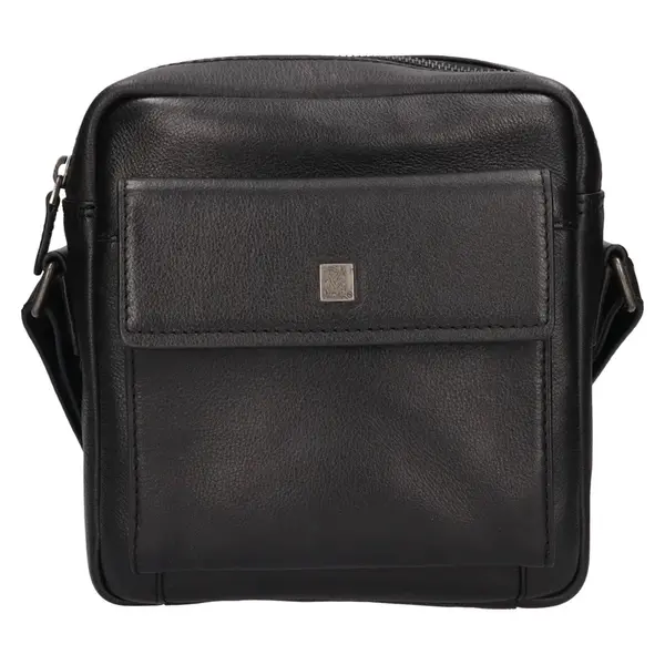 Pánska kožená taška na doklady Dakar Deresk - čierna