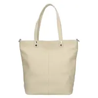 Dámska kožená kabelka Italia Elena - svetlo béžová