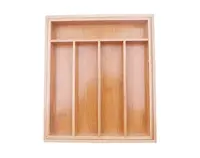 Drevený príborník Sten, bambus, posuvný%