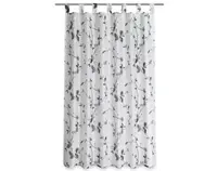 Záves Roma 140x160 cm, lístky, šedo-biely%