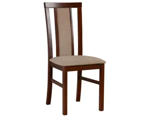 Jedálenská stolička Milan, orech/béžovo-hnedá tkanina%