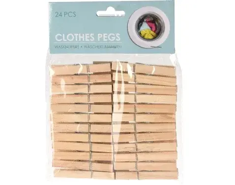 Štipce na bielizeň (24 ks) drevené%