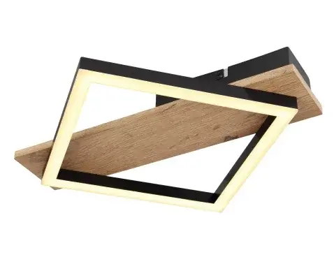 StropnéLED osvetlenie Beatrix 33 cm, kov/drevo%