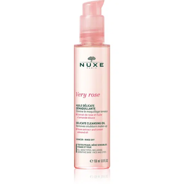 Nuxe Very Rose Delicate Cleansing Oil jemný čisticí olej na obličej a oči 150 ml