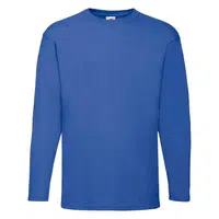 Blue Valueweight Men's Long Sleeve T-shirt Fruit of the Loom