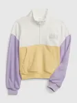 Fialovo-biela dievčenská mikina s logom GAP