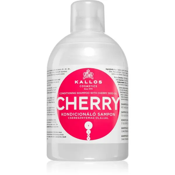 Kallos KJMN Professional Cherry hydratační šampon pro suché a poškozené vlasy 1000 ml