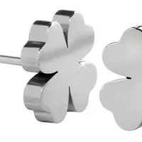 Troli Něžné ocelové náušnice pro štěstí Čtyřlístky KE-001