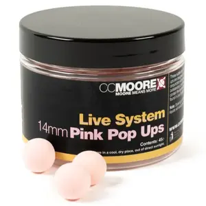Cc moore plovoucí boilie live system růžové pop up extra plovoucí - 14 mm 45 ks