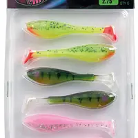 Fox rage gumová nástraha uv mini fry mixed colour pack 7 cm 6 ks