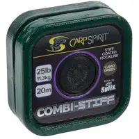 Carp spirit návazcová šňůra combi stiff camo green 20 m-nosnost 25 lb