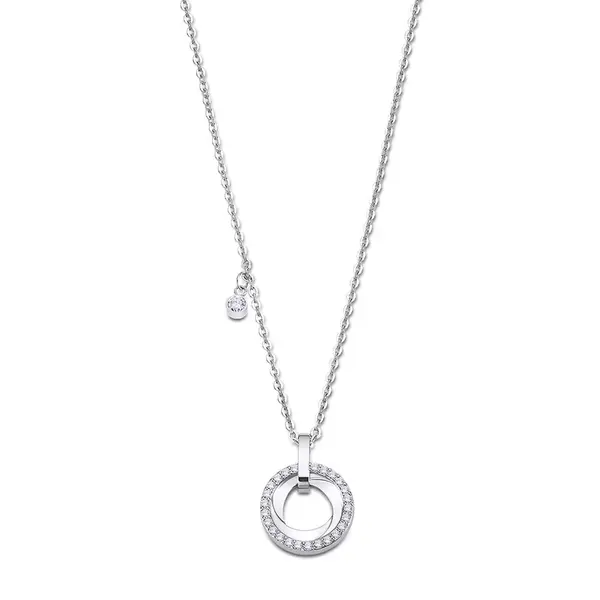 Lotus Style Elegantní ocelový náhrdelník se zirkony Woman Basic LS2176-1/1