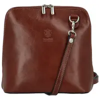 Luxusní dámská kožená crossbody kabelka Miara, hnědá