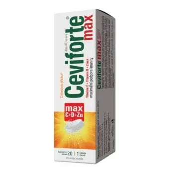 Ceviforte Max vitamin C a D + Zinek 20 šumivých tablet