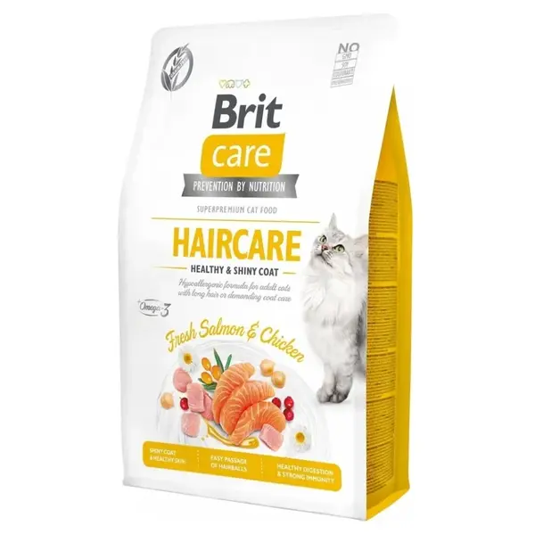 BRIT Care Cat Haircare Healthy&Shiny Coat granule pro kočky, Hmotnost balení: 7 kg