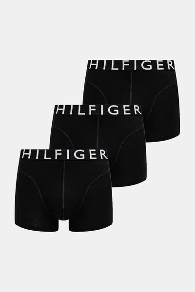 Boxerky Tommy Hilfiger 3-pack pánské, černá barva, UM0UM03464