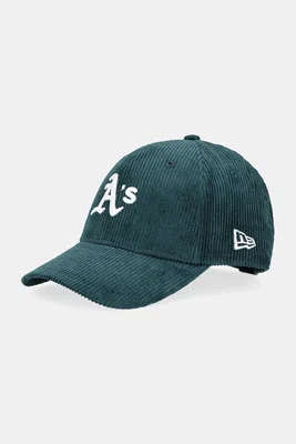 Bavlněná baseballová čepice New Era zelená barva, 60691061