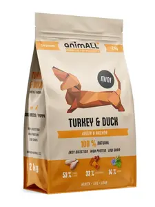 animALL Mini Turkey&Duck granule pro psy 2 kg