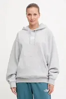 Mikina The North Face Essential dámská, šedá barva, s kapucí, melanžová, NF0A89ENDYX1