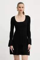 Šaty Twinset černá barva, mini, 252AP3191