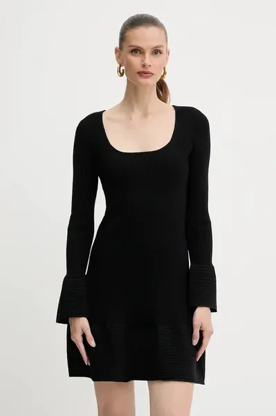 Šaty Twinset černá barva, mini, 252AP3191