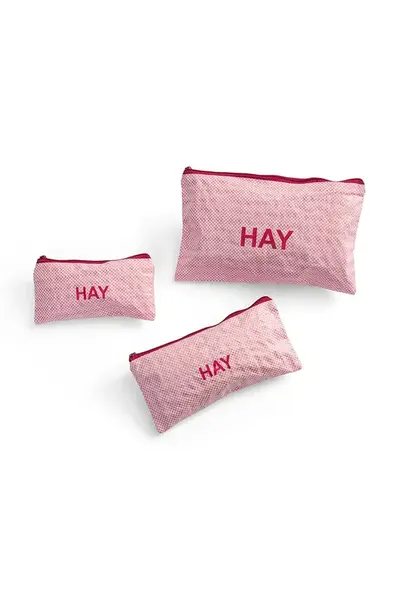 Sada taštiček HAY Candy Mono Wash Bag 3-pack