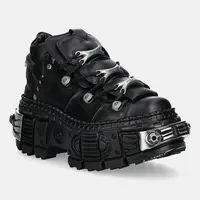 Kožené tenisky New Rock Crust Negro, Tank Casco Negro Power