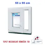 Plastové okno | 55x55 cm (550x550 mm) | bílé | otevíravé i sklopné | levé