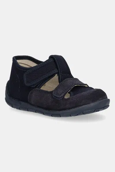 Dětské semišové papuče Froddo CLASSIC SLIPPERS tmavomodrá barva, G1700412