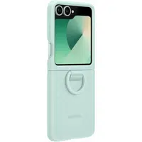 Silikonový kryt s kroužkem Samsung EF-PF741TMEGWW pro Samsung Galaxy Z Flip6/7 FE, mentolová