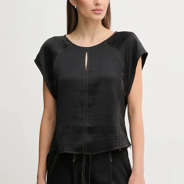 Halenka Dkny dámská, černá barva, hladká, P5EA7B94