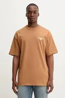 Bavlněné tričko Converse pánské, oranžová barva, s potiskem, 10027997-A04