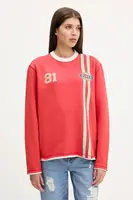 Bavlněná mikina Guess Originals dámská, červená barva, s potiskem, M5YQ25 KCPR1