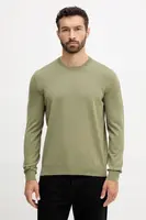 Vlněný svetr BOSS Botto-L pánský, černá barva