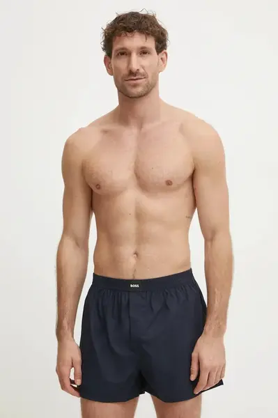 Bavlněné boxerky BOSS 2-pack tmavomodrá barva, 50515464