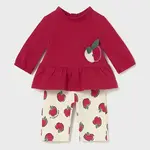 Kojenecká tepláková souprava Mayoral Newborn červená barva, 2634