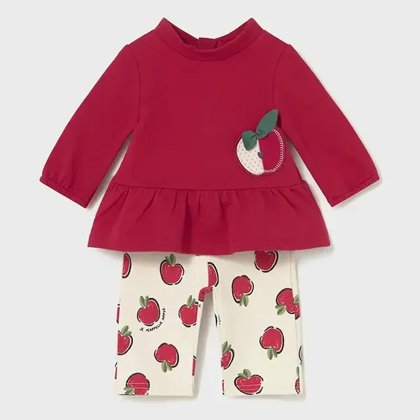 Kojenecká tepláková souprava Mayoral Newborn červená barva, 2634