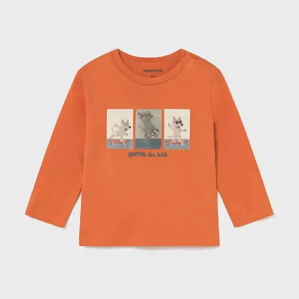 Dětské bavlněné tričko s dlouhým rukávem Mayoral