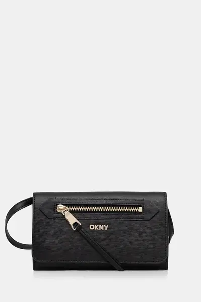 Kožená kabelka Dkny černá barva, R52E3K47
