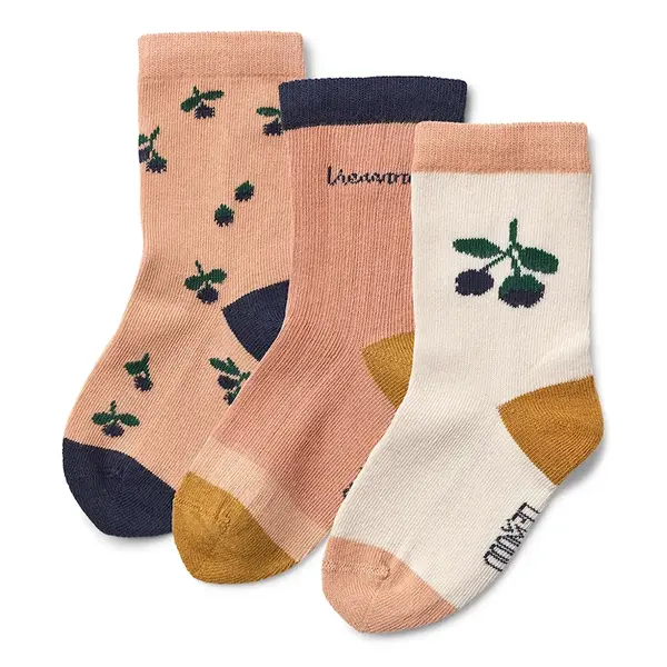 Dětské ponožky Liewood Silas Socks 3-pack oranžová barva, LW20014
