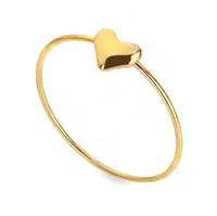Hot Diamonds Pevný pozlacený náramek se srdíčkem a diamantem Jac Jossa Soul DC186