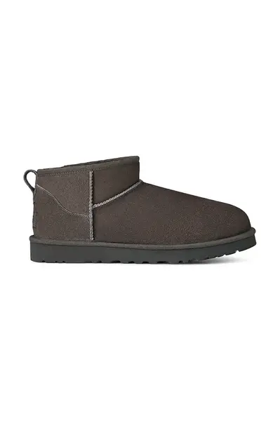 Semišové sněhule UGG Classic Ultra Mini šedá barva, 1137391.MLF