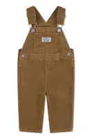 Dětské bavlněné lacláče Levi's CORDUROY OVERALL hnědá barva, 6EJ335