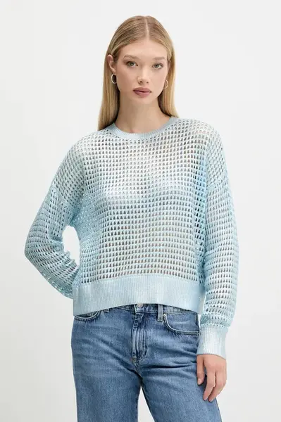 Svetr Desigual WHISTLER dámský, modrá barva, 25WWJF40