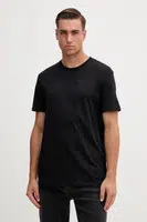 Bavlněné tričko Armani Exchange pánské, černá barva, s potiskem, XM001414 AF16432