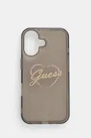 Obal na telefon Guess iPhone 16 6.1" černá barva, GUHCP16SHCHGSPK
