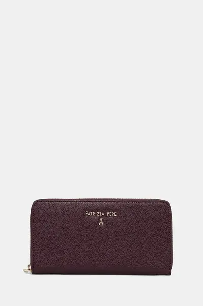 Kožená peněženka Patrizia Pepe dámská, béžová barva, CQ4879 L001